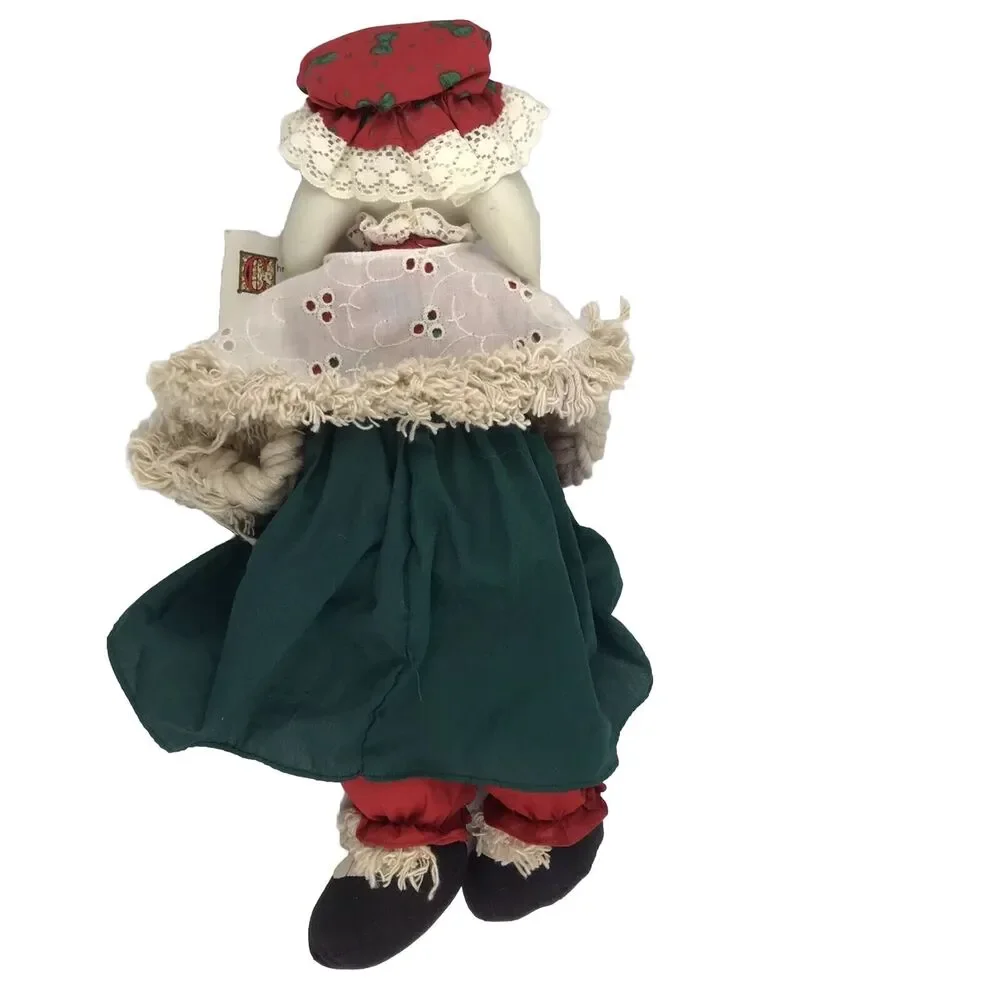 House of Lloyd Grannie Flo Bunny 1996 Rabbit Shelf Sitter Porcelain Rope Vintage